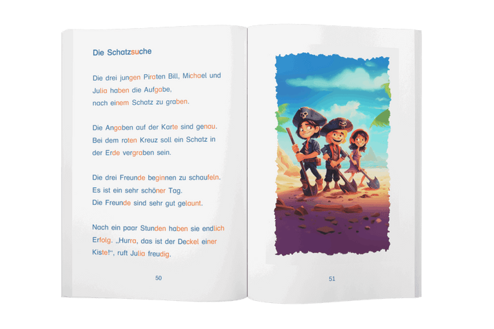 Meine spannenden Piratengeschichten - Silbenbuch 1. Klasse